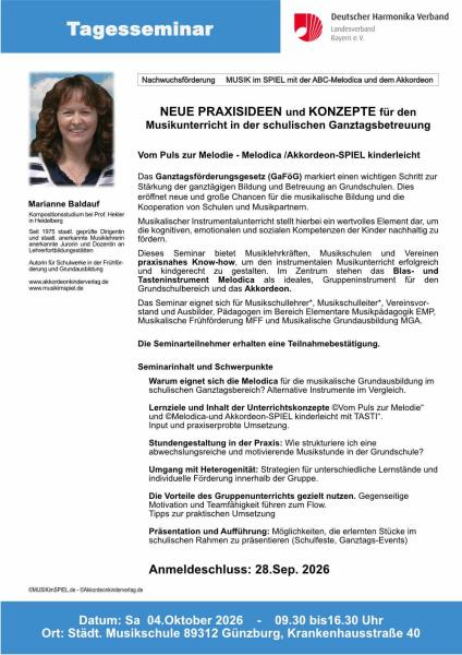 GaFöG - NEUE PRAXISIDEEN und KONZEPTE, Samstag 04.10.2026 in 89312 Günzburg