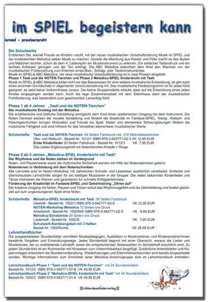 Faltflyer DIN A3 - "Musik im SPIEL" & ABC-Melodica