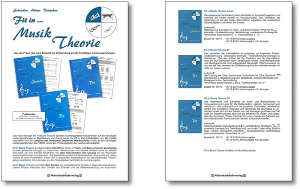 Werbeflyer Fit in Musik Theorie