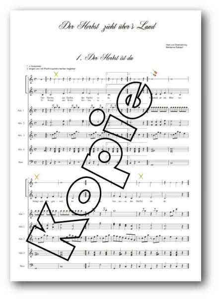 Der Herbst zieht übers Land - Stimmensatz